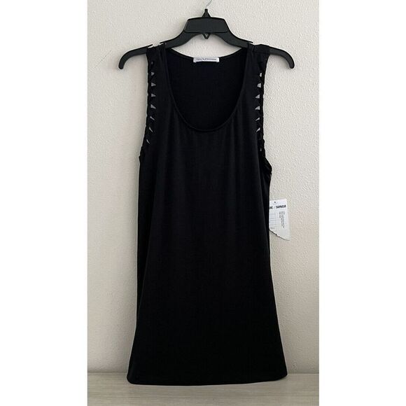 Fortune Swimwear Women’s Size S Sample ￼Black Dory Armhole Detail Tank Dress $80 - Picture 1 of 7
